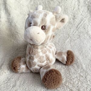Aurora Ebba Loppy Giraffe Baby Rattle Plush Stuffed Toy Animal Brown Tan